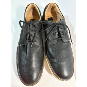 J&M Men’s Black Leather Lace-Up Shoes Size 12M Sheepskin Lined Comfort Sole